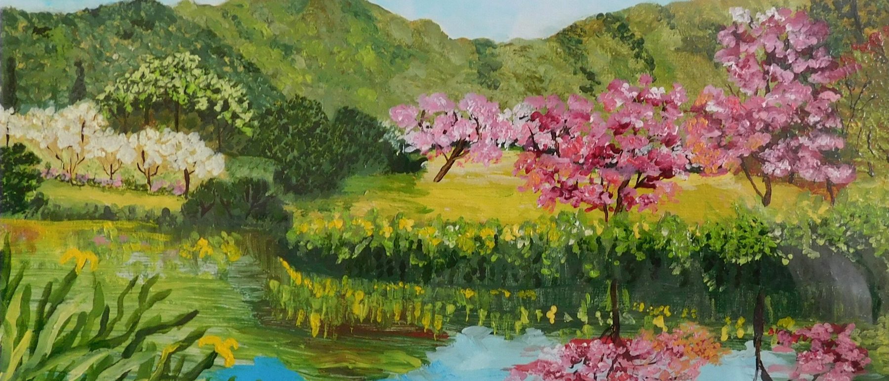 A signed landscape painting of the kind commonly donated to a museum